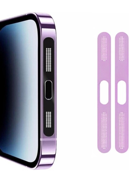 iPhone 15 Pro Için Anti-Dust Toz ve Kir Önleyici Sticker 2 Adet Set