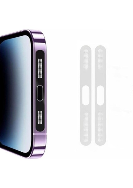 iPhone 15 Için Anti-Dust Toz ve Kir Önleyici Sticker 2 Adet Set