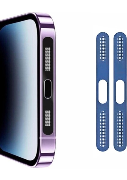 iPhone 14 Pro Için Anti-Dust Toz ve Kir Önleyici Sticker 2 Adet Set