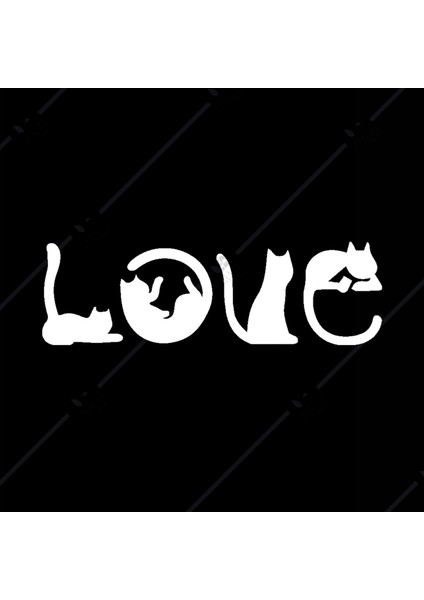 Kedi Figürlü Love Yazısı Duvar Dekorasyon fiyatları