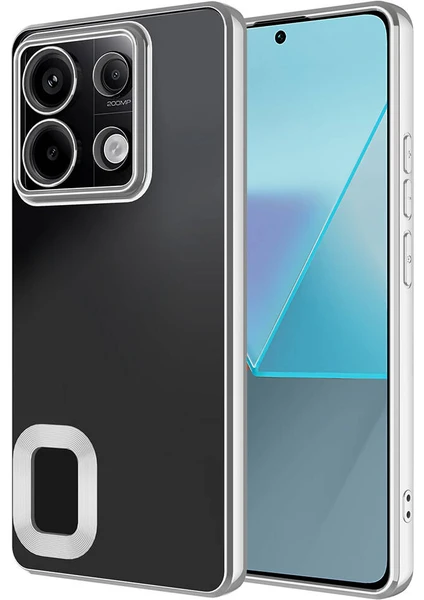 Case World Caseworld Xiaomi Redmi Note 13 Pro 5g Kapak Yanları Renkli Lens Korumalı Logo Gösteren Şeffaf Luxury Silikon Kılıf - Gümüş