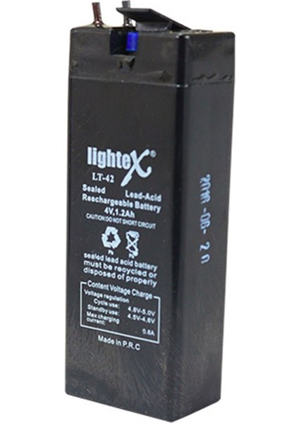 LIGHTEX LT-42N 4 VOLT - 1.2 AMPER AKÜ (35 X 22 X 90 MM)