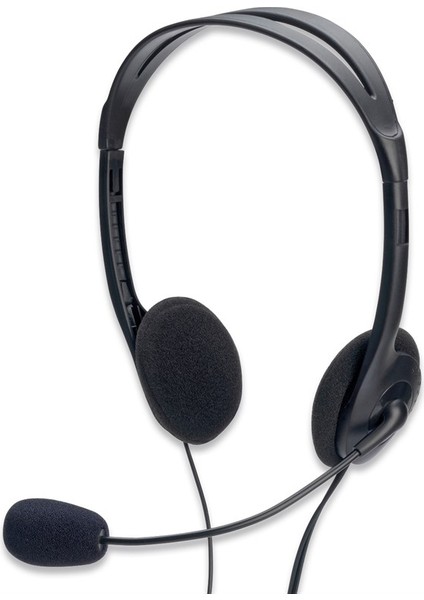 Mikrofonlu Stereo Kulaklık, ses ayarı yapılabilir, 1.80 metre