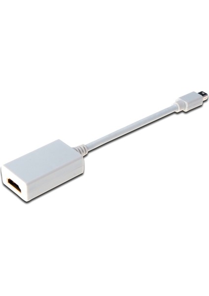 Digitus Mini DisplayPort (mini DP) HDMI Adaptörü, mini DP Erkek - HDMI tip A Dişi, 0.15 metre, DP 1.1a uyumlu, UL, beyaz renk