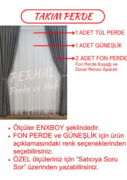 Tül Perde Fon Perde Güneşlik Takım Perde, 1-3 Sık Pile Tül Güneşlik Fon Hepsi Bir Arada Takım fiyatları