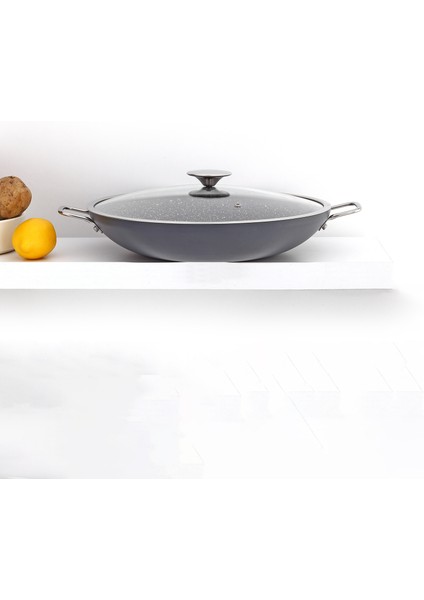 Pro Plus Granit Braising Tava Cam Kapaklı -32cm