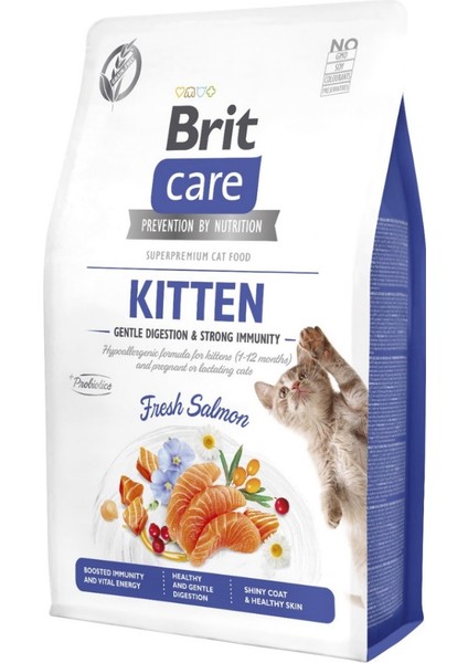 Kitten Kedi 7kg Gentle Digestion Strong I mm unity Somonlu Tahılsız Yavru Kedi Maması
