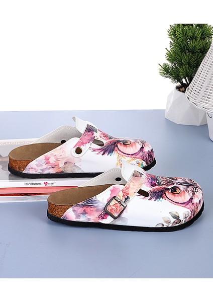 8055 Taçlı Baykuş Desenli Sabo Terlik fiyatları