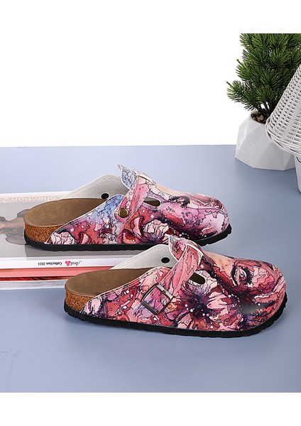 8054 Güzel Kadın Desenli Sabo Terlik fiyatları