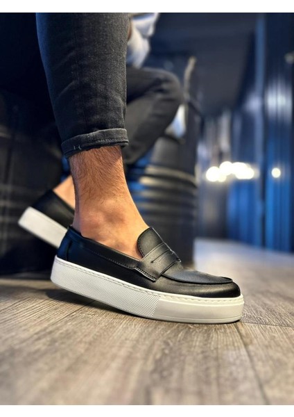 Knack Günlük Klasik Ayakkabı 400 Siyah (Beyaz Taban) modelleri