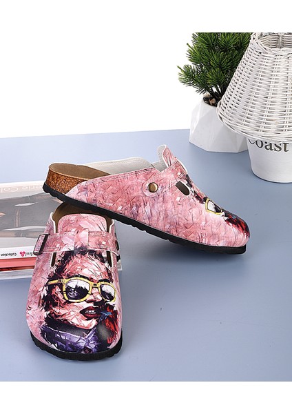 8052 Asi Kadın Desenli Sabo Terlik