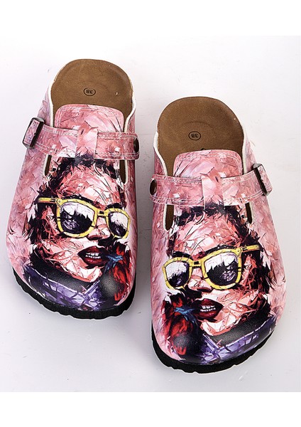 8052 Asi Kadın Desenli Sabo Terlik modelleri