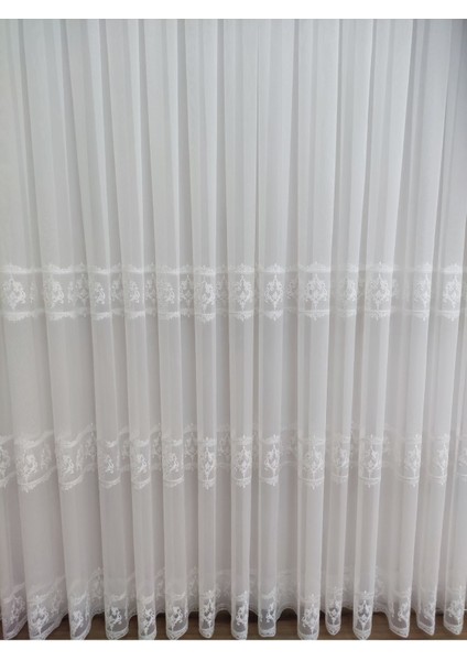 Keten Titi Zemin Üzeri Sedef Beyaz Işlemeli 1-3 Sık Pile Salon Tül Perde,uzun Ömürlü Tül Perde modelleri