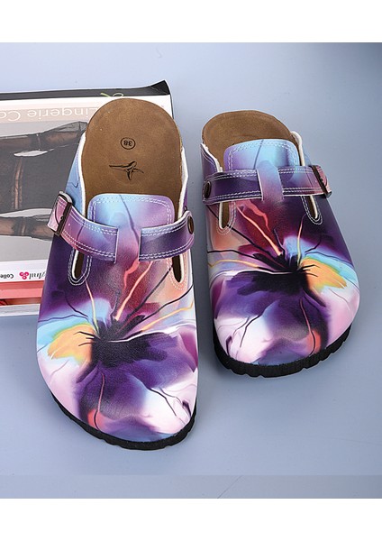 8049 Renkli Çiçek Desenli Sabo Terlik fırsatları