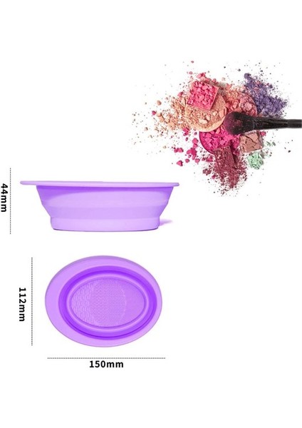 Katlanabilir Silikon Makyaj Fırça Temizleme Matı Makyaj Aleti Yıkama Pedi Kurutma Standı