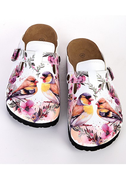 8047 Çifte Kumrular Desenli Sabo Terlik modelleri