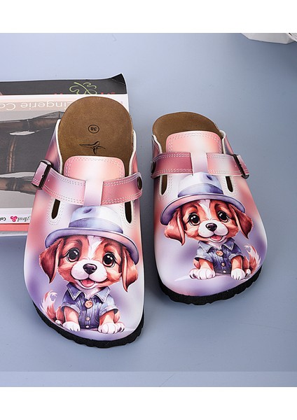 8046 Şapkalı Tatlı Köpek Desenli Sabo Terlik fırsatları