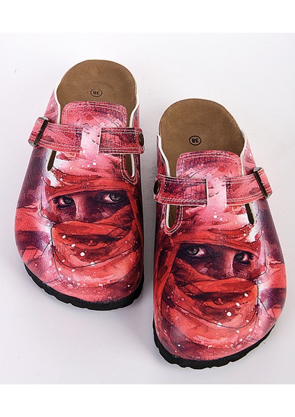 8043 Renkli Gözler Temalı Sabo Terlik modelleri