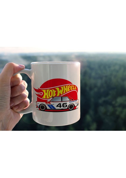 Hot Wheels Kırmızı Baskılı Seramik Kahve Çay Kupası
