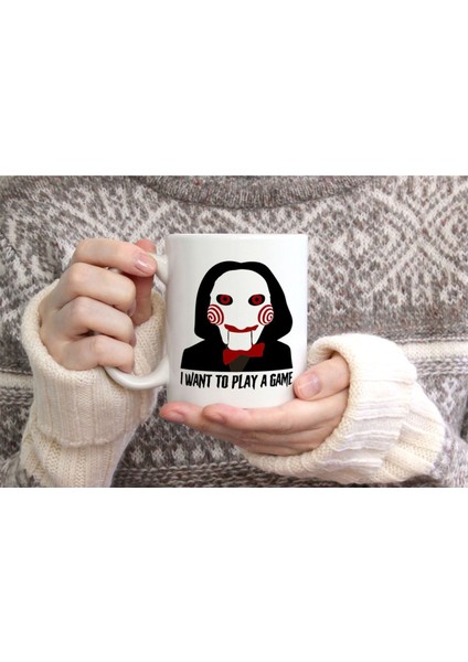 Jigsaw I Want To Play A Game Baskılı Seramik Kahve Çay Kupası fiyatları
