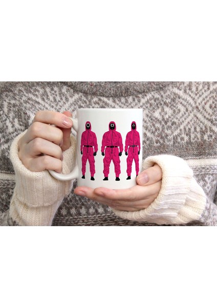 Squid Game Baskılı Seramik Kahve Çay Kupası
