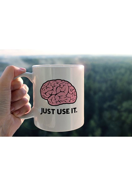 Just Use It Baskılı Seramik Kahve Çay Kupası