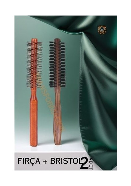 Akdenizpos AR01 Fön ve Tarama Fırçası Ahşap 2 Li Set 719821 (Yeni)