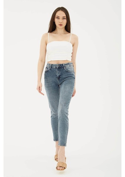 Kadın Jean Pantolon Buz Mavisi 24Y0792K1 modelleri