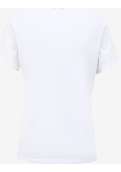 Bisiklet Yaka Baskılı Beyaz Kadın T-Shirt F4SL-TST0350 fiyatları
