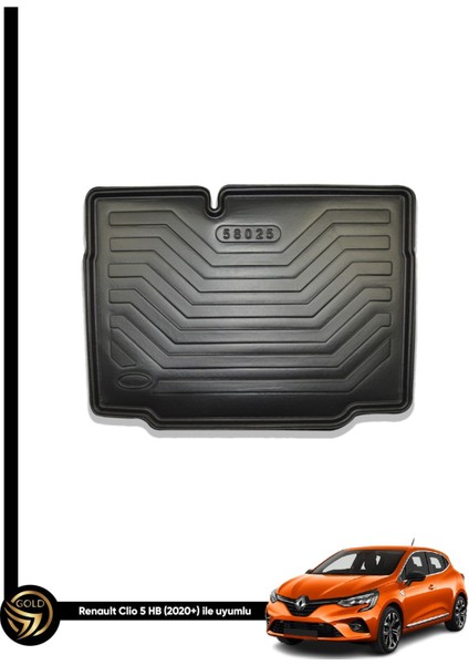 Renault Clio 5 2020 ve Sonrası Rubber Yumuşak 3D Bagaj Havuzu