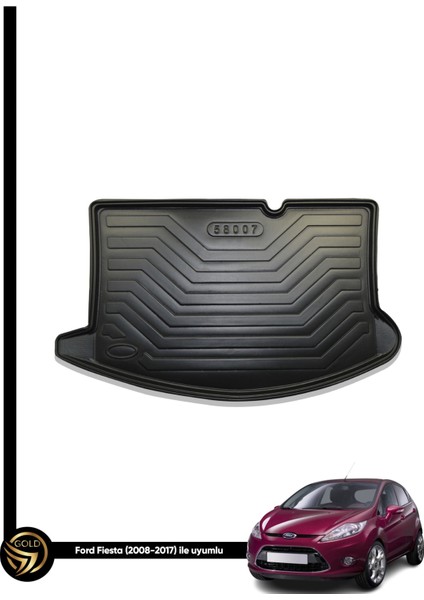 Ford Fiesta 2009-2017 Rubber Yumuşak 3D Bagaj Havuzu