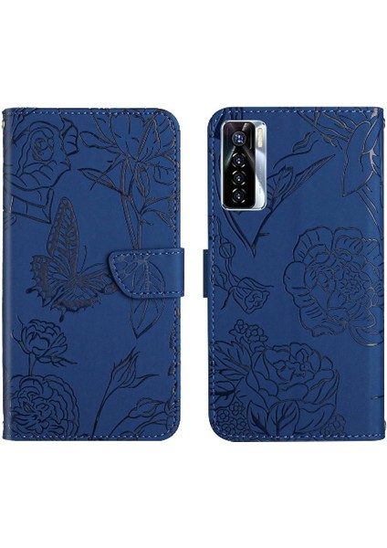 Tecno Camon 17 Pro Çiçekler ve Kelebekler Anti-Damla Koruma Için Telefon Kılıfı (Yurt Dışından)