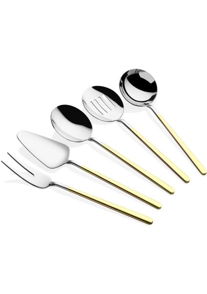 Allegra Gold 24K Dekorlu 5 Parça Servis Seti