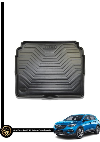Opel Grandland x 2016 ve Sonrası Alt Kademe Space Kauçuk 3D Birebir Uyumlu Bagaj Havuzu