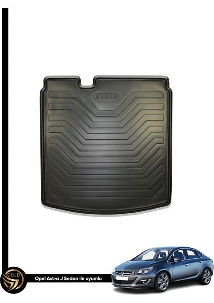 Opel Astra J Sedan Ince Stepne Space Kauçuk 3D Birebir Uyumlu Bagaj Havuzu