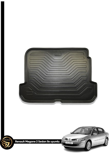 Renault Megane 2 Sedan Space Kauçuk 3D Birebir Uyumlu Bagaj Havuzu
