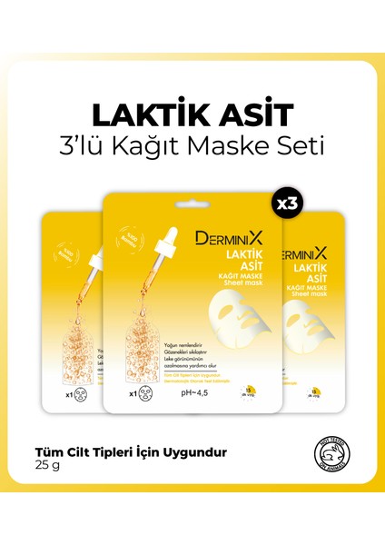 Laktik Asit 3'lü Maske Seti