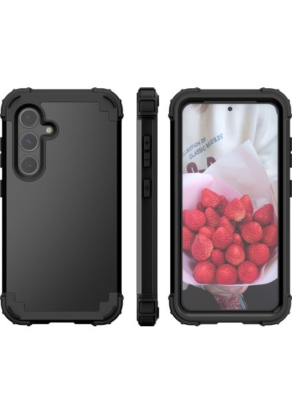 Samsung Galaxy S24+ Için Yumuşak Silikon Sert Pc Tampon Telefon Kılıfı - Siyah (Yurt Dışından) fiyatları