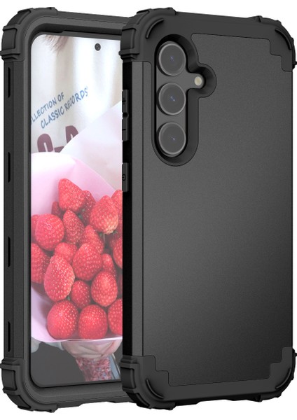 Samsung Galaxy S24+ Için Yumuşak Silikon Sert Pc Tampon Telefon Kılıfı - Siyah (Yurt Dışından) modelleri