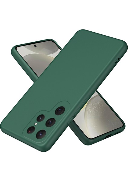 Samsung Galaxy S24 Ultra Için Ince Likit Silikon Yumuşak Telefon Kılıfı - Mor (Yurt Dışından)