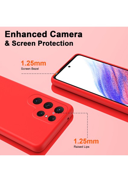 Samsung Galaxy S24 Ultra Için Ince Likit Silikon Yumuşak Telefon Kılıfı - Mor (Yurt Dışından) indirimleri