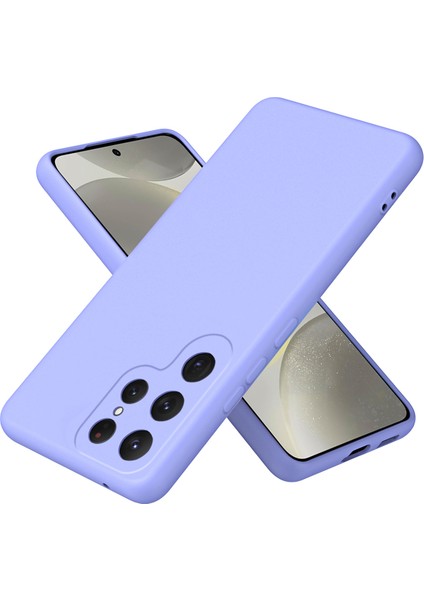 Samsung Galaxy S24 Ultra Için Ince Likit Silikon Yumuşak Telefon Kılıfı - Mor (Yurt Dışından)