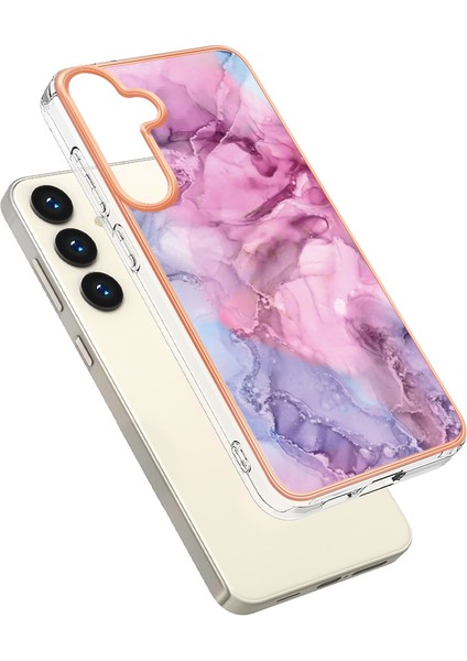 Samsung Galaxy S24+ Için Desen Sert Arka Şeffaf Tpu Tampon Telefon Kılıfı - Pembe (Yurt Dışından) fiyatları