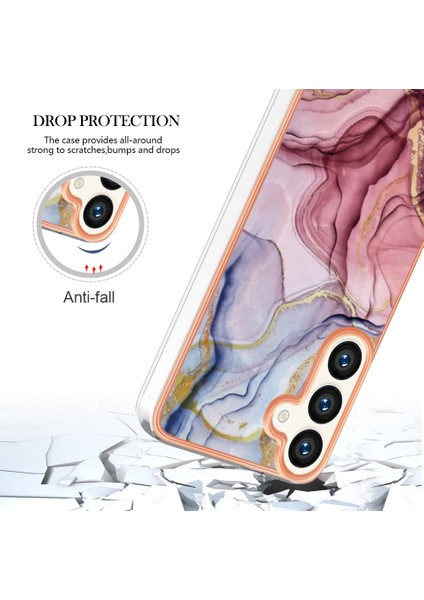 Samsung Galaxy S24+ Için Desen Sert Arka Şeffaf Tpu Tampon Telefon Kılıfı - Rose (Yurt Dışından) fırsatları