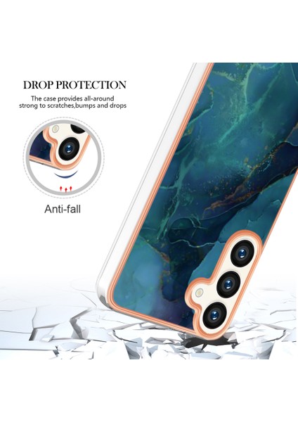 Samsung Galaxy S24+ Için Desen Sert Arka Şeffaf Tpu Tampon Telefon Kılıfı - Yeşil (Yurt Dışından) fırsatları