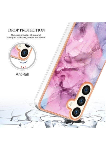 Samsung Galaxy S24+ Için Desen Sert Arka Şeffaf Tpu Tampon Telefon Kılıfı - Pembe (Yurt Dışından) fırsatları