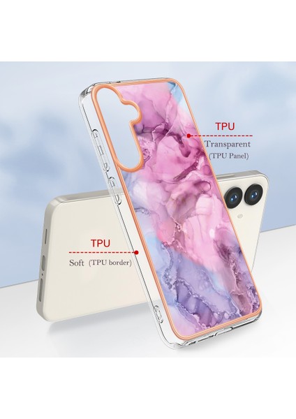 Samsung Galaxy S24+ Için Desen Sert Arka Şeffaf Tpu Tampon Telefon Kılıfı - Pembe (Yurt Dışından) indirimleri