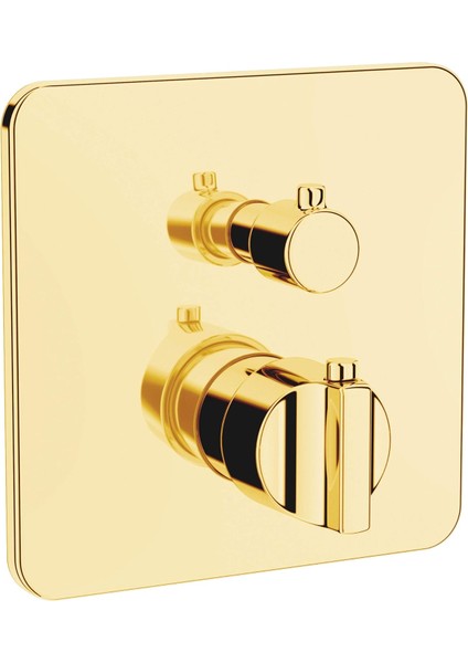 Suit U A4267423 Ankastre Termostatik Banyo Bataryası, Sıva Üstü, V-Box, Altın