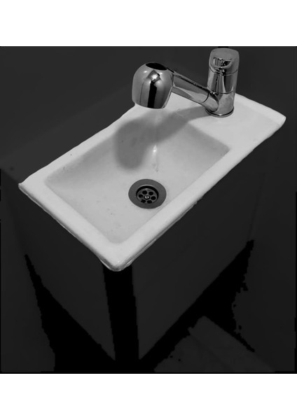 Karavanlara Özel Idates - Banyo Lavabo Evyesi Diktörgen