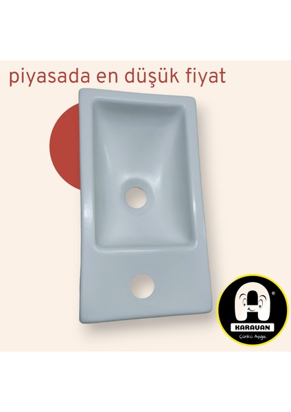 Karavanlara Özel Idates - Banyo Lavabo Evyesi Diktörgen